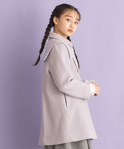 mezzo piano Junior（メゾピアノジュニア）の「リボンケープつきコート（ダッフルコート・キッズ・ベージュ/ネイビー/ラベンダー・S/M/L）」の17枚目の写真