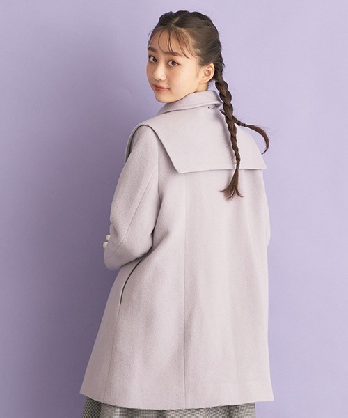 mezzo piano Junior（メゾピアノジュニア）の「リボンケープつきコート（ダッフルコート・キッズ・ベージュ/ネイビー/ラベンダー・S/M/L）」の18枚目の写真