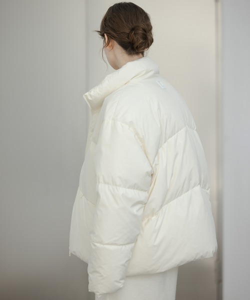 EKCOOKIES ダウンジャケット ホワイト　M EKCOOKIES（イーケークッキーズ）の「【 EKCOOKIES 】スタンドカラー