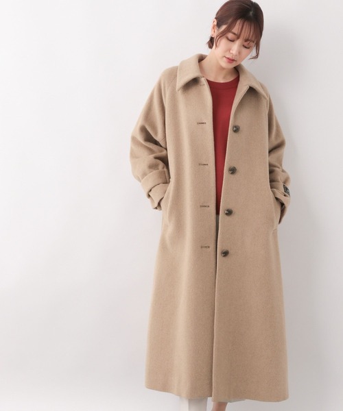 SHIPS 撥水 スタンドカラー コート グログランフレンチ ワーク