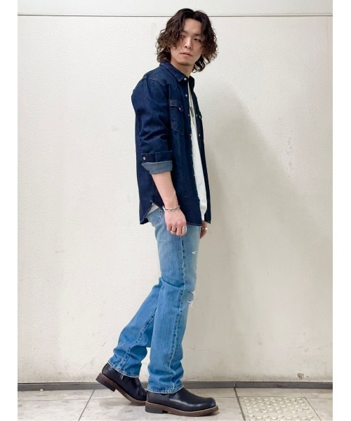 Levi's（リーバイス）の「クラシックウエスタンシャツ（シャツ/ブラウス・メンズ・ダークインディゴブルー・S/M/L）」の9枚目の写真
