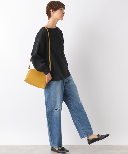 LEPSIM(レプシィム)の「ウラケクルーネックプルオーバー 162422(スウェット・レディース・ブラック/オフホワイト/レッド/ブルー・FREE)」の6枚目の写真