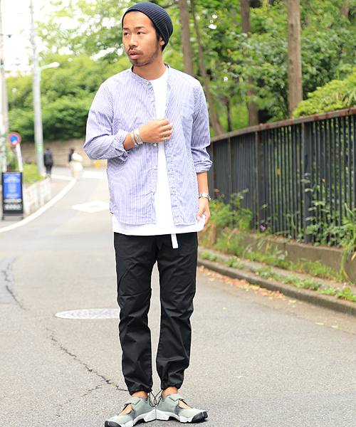 And A（アンドエー）の「ストライプバンドカラーシャツ（シャツ/ブラウス・メンズ・サックスブルー/ネイビー・40/42）」の15枚目の写真