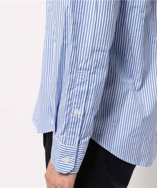 And A（アンドエー）の「ストライプバンドカラーシャツ（シャツ/ブラウス・メンズ・サックスブルー/ネイビー・40/42）」の7枚目の写真