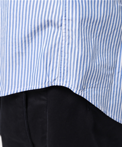 And A（アンドエー）の「ストライプバンドカラーシャツ（シャツ/ブラウス・メンズ・サックスブルー/ネイビー・40/42）」の8枚目の写真