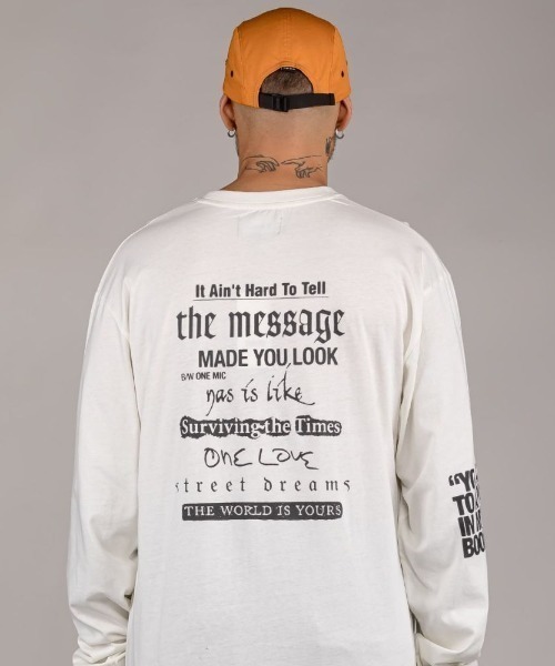 GRIMEY（グライミー）の「GRMY(GRIMEY)/グライミー/I AM LONG SLEEVE TEE（Tシャツ/カットソー・レディース・ブラック/ホワイト・M）」の5枚目の写真