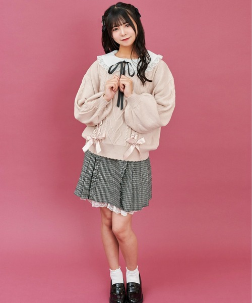 ❤️ Secret Honey❤️シークレットハニー ❤️ニット❤️セーター❤️ 楽天市場】フード付きハートモチーフニットカーディガン10/12 12