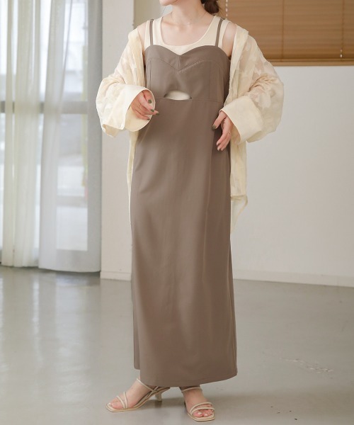 Bab（バブ）の「ビスチェキャミワンピース（ワンピース・レディース・ホワイト系その他/モカ/ブラック・M）」の3枚目の写真