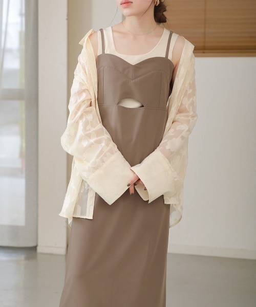 Bab（バブ）の「ビスチェキャミワンピース（ワンピース・レディース・ホワイト系その他/モカ/ブラック・M）」の17枚目の写真