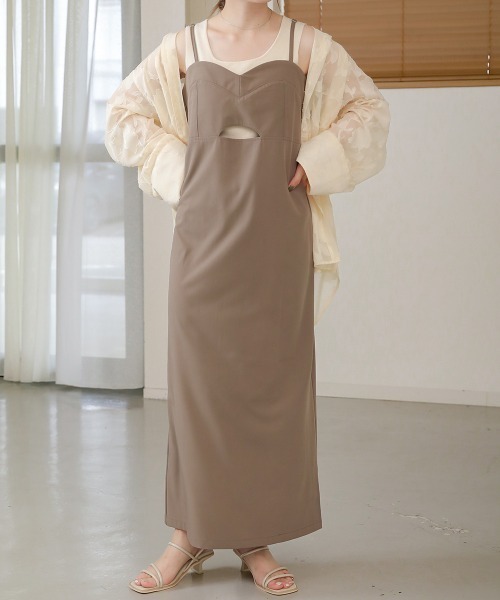 Bab（バブ）の「ビスチェキャミワンピース（ワンピース・レディース・ホワイト系その他/モカ/ブラック・M）」の9枚目の写真