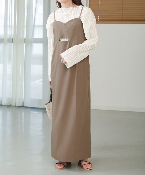 Bab（バブ）の「ビスチェキャミワンピース（ワンピース・レディース・ホワイト系その他/モカ/ブラック・M）」の21枚目の写真