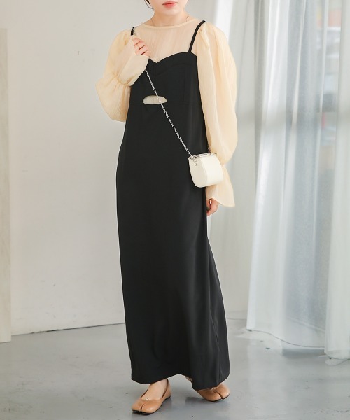 Bab（バブ）の「ビスチェキャミワンピース（ワンピース・レディース・ホワイト系その他/モカ/ブラック・M）」の10枚目の写真