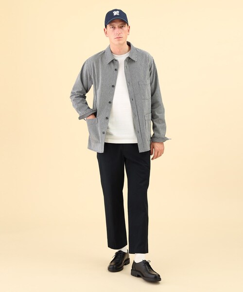 TAKEO KIKUCHI(タケオキクチ)の「◆【抗菌防臭/Sサイズ~】リンクス シャドーボーダー カットソー(Tシャツ/カットソー・メンズ・ホワイト/ライトグリーン/ネイビー・01/02/04/03)」の17枚目の写真