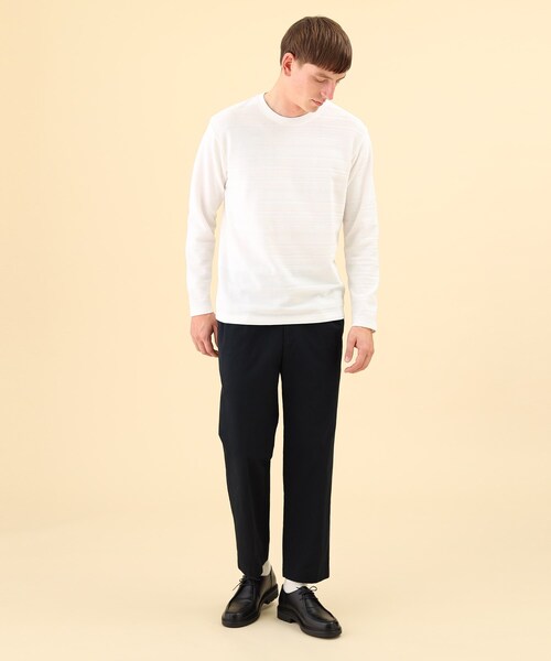 TAKEO KIKUCHI(タケオキクチ)の「◆【抗菌防臭/Sサイズ~】リンクス シャドーボーダー カットソー(Tシャツ/カットソー・メンズ・ホワイト/ライトグリーン/ネイビー・01/02/04/03)」の16枚目の写真