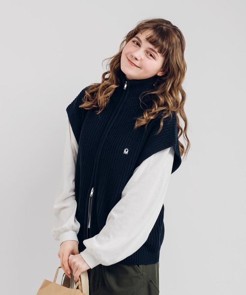 MUHET（ミュエータ）の「ドライバーズニットベスト（ベスト・レディース・ベージュ/カーキ/ネイビー・X-LARGE/MEDIUM）」の15枚目の写真