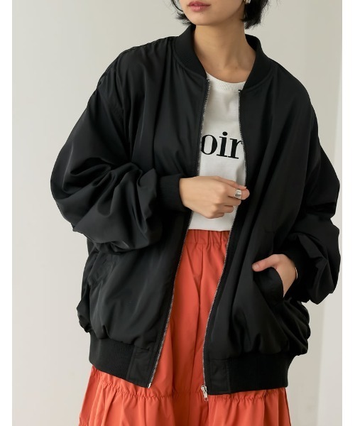 Re:EDIT（リエディ）の「ボリュームスリーブMA-1（MA-1・レディース・アイボリー/ライトカーキ/ブラック・MEDIUM）」の3枚目の写真