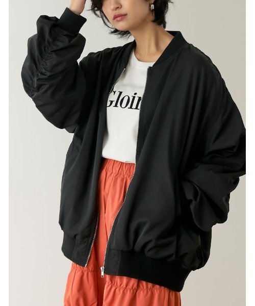 Re:EDIT（リエディ）の「ボリュームスリーブMA-1（MA-1・レディース・アイボリー/ライトカーキ/ブラック・MEDIUM）」の6枚目の写真