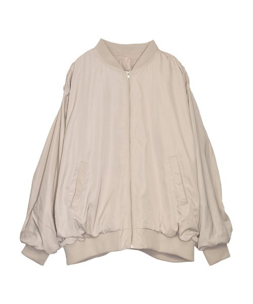 Re:EDIT（リエディ）の「ボリュームスリーブMA-1（MA-1・レディース・アイボリー/ライトカーキ/ブラック・MEDIUM）」の15枚目の写真