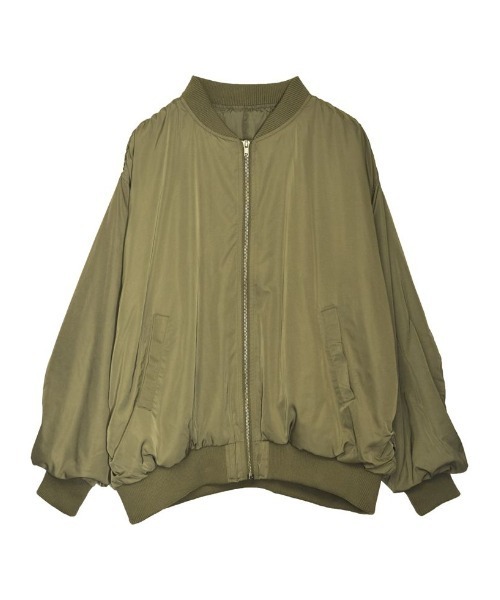 Re:EDIT（リエディ）の「ボリュームスリーブMA-1（MA-1・レディース・アイボリー/ライトカーキ/ブラック・MEDIUM）」の16枚目の写真