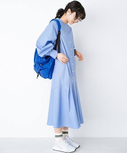 haco!(ハコ)の「乙女心呼びさますわりに気楽なワンピース by que made me(ワンピース・レディース・ブルー・SMALL/MEDIUM/LARGE/X-LARGE)」の4枚目の写真