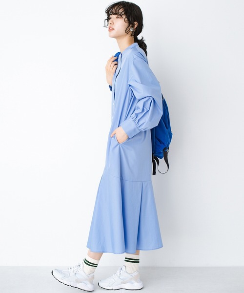 haco!(ハコ)の「乙女心呼びさますわりに気楽なワンピース by que made me(ワンピース・レディース・ブルー・SMALL/MEDIUM/LARGE/X-LARGE)」の5枚目の写真