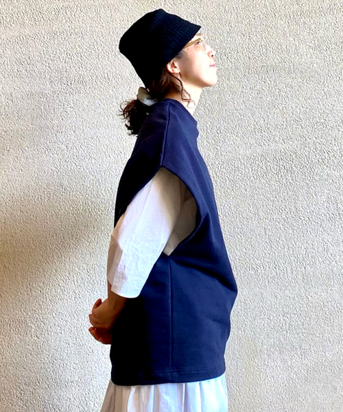 【23SS】ジャーナルスタンダードラックス　スウェットフレンチテリーベスト JOURNAL STANDARD LUXE（ジャーナルスタンダード ラックス）の