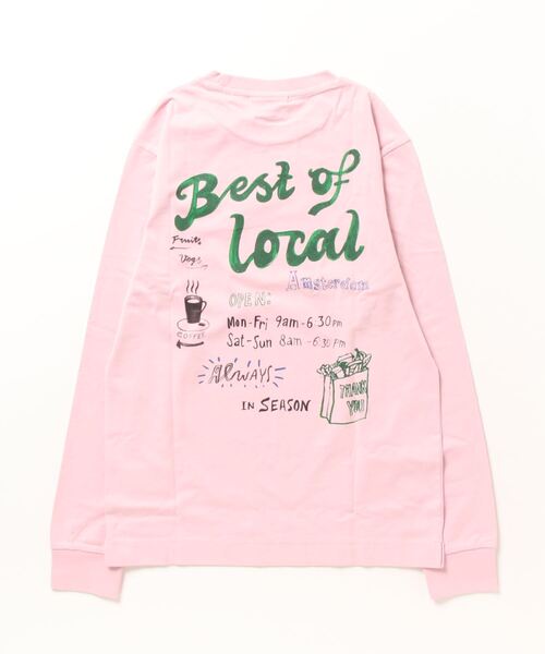 SCOTCH&SODA(スコッチアンドソーダ)の「アートワーク オーガニックTシャツ【169933】(Tシャツ/カットソー・メンズ・ホワイト/ピンク・SMALL/LARGE/MEDIUM)」の3枚目の写真
