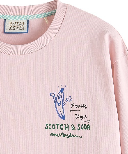SCOTCH&SODA(スコッチアンドソーダ)の「アートワーク オーガニックTシャツ【169933】(Tシャツ/カットソー・メンズ・ホワイト/ピンク・SMALL/LARGE/MEDIUM)」の15枚目の写真