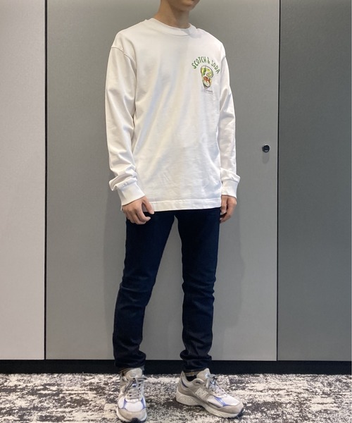 SCOTCH&SODA(スコッチアンドソーダ)の「アートワーク オーガニックTシャツ【169933】(Tシャツ/カットソー・メンズ・ホワイト/ピンク・SMALL/LARGE/MEDIUM)」の18枚目の写真