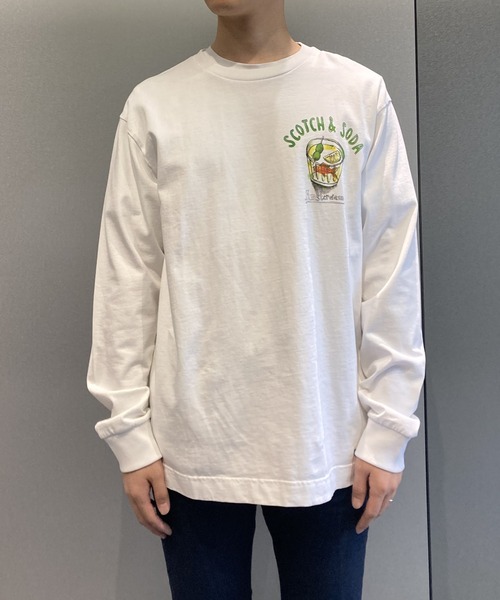 SCOTCH&SODA(スコッチアンドソーダ)の「アートワーク オーガニックTシャツ【169933】(Tシャツ/カットソー・メンズ・ホワイト/ピンク・SMALL/LARGE/MEDIUM)」の21枚目の写真