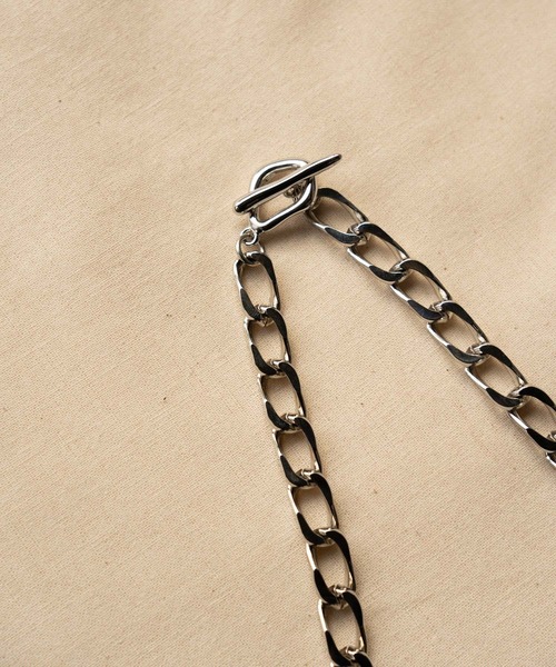 JUNRED（ジュンレッド）の「ital. from JUNRed / flat link chain necklace（ネックレス・メンズ・シルバー・FREE）」の3枚目の写真