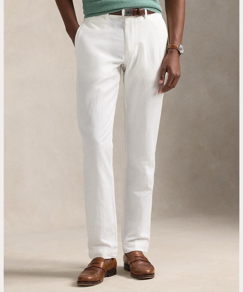 POLO RALPH LAUREN（ポロ ラルフ ローレン）の「ストレート フィット リネンコットン パンツ（その他パンツ・メンズ・ホワイト・32/32/30/32/29/32/36/32/28/30/40/32/34/30/34/32/30/30/32/30）」の6枚目の写真