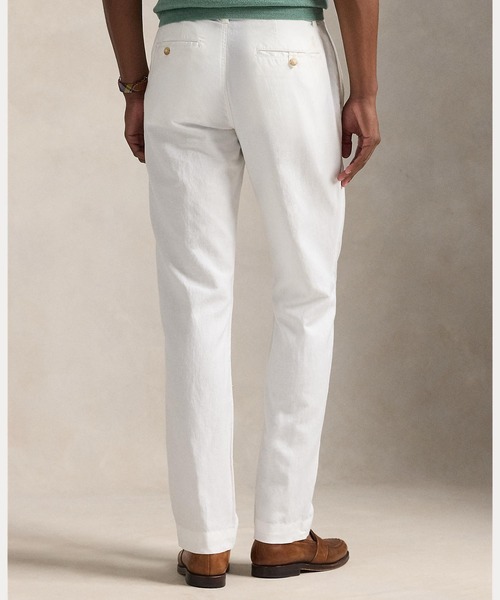 POLO RALPH LAUREN（ポロ ラルフ ローレン）の「ストレート フィット リネンコットン パンツ（その他パンツ・メンズ・ホワイト・32/32/30/32/29/32/36/32/28/30/40/32/34/30/34/32/30/30/32/30）」の7枚目の写真