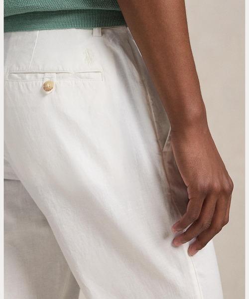 POLO RALPH LAUREN（ポロ ラルフ ローレン）の「ストレート フィット リネンコットン パンツ（その他パンツ・メンズ・ホワイト・32/32/30/32/29/32/36/32/28/30/40/32/34/30/34/32/30/30/32/30）」の4枚目の写真