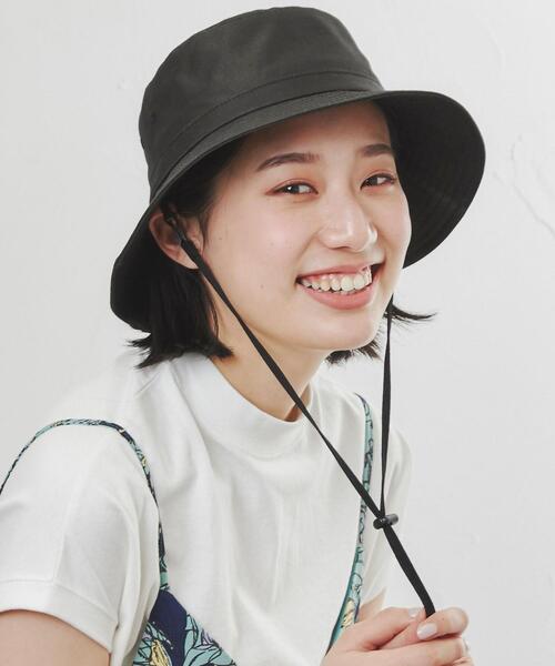 coen（コーエン）の「UVカットシャンブレーバケットハット（ハット・レディース・ブラック/ベージュ・FREE）」の2枚目の写真