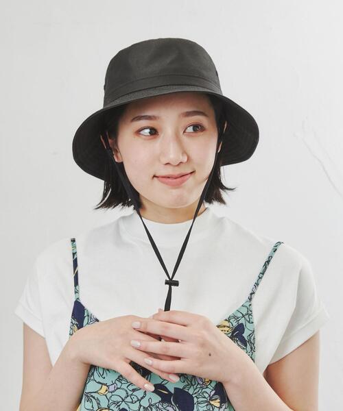 coen（コーエン）の「UVカットシャンブレーバケットハット（ハット・レディース・ブラック/ベージュ・FREE）」の4枚目の写真