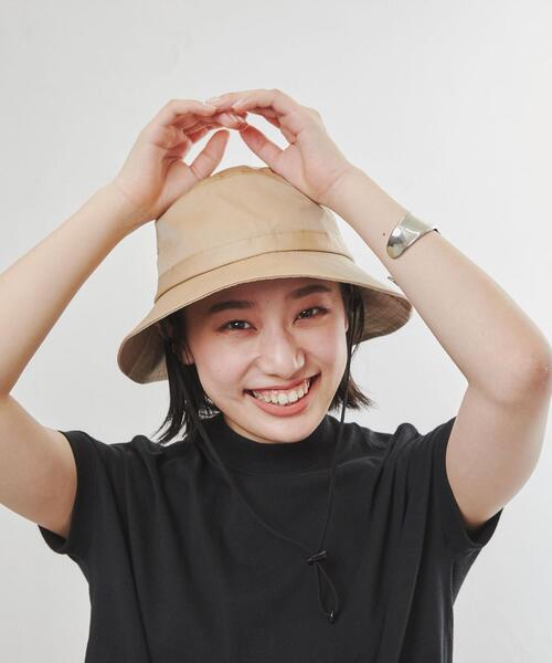 coen（コーエン）の「UVカットシャンブレーバケットハット（ハット・レディース・ブラック/ベージュ・FREE）」の7枚目の写真