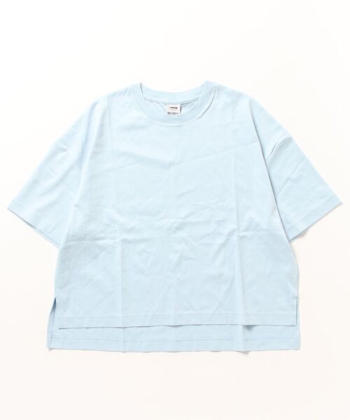 TIGORA(ティゴラ)の「ティゴラ TIGORA シルケットコットンBIGTシャツ(Tシャツ/カットソー・レディース・ホワイト/ライトグリーン/ブラック/ブルー/ピンク・S/XL/L/M)」の5枚目の写真