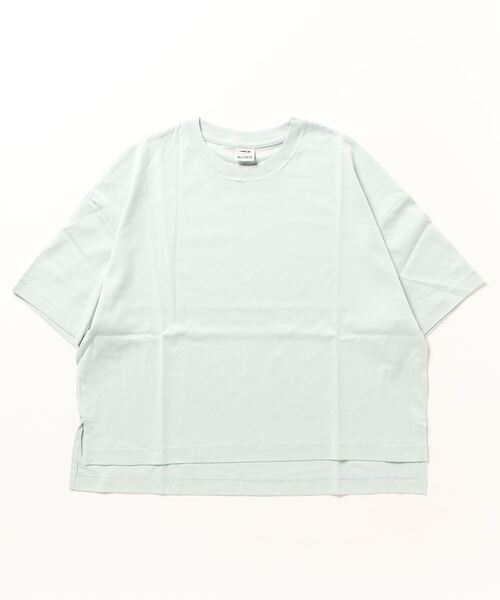 TIGORA(ティゴラ)の「ティゴラ TIGORA シルケットコットンBIGTシャツ(Tシャツ/カットソー・レディース・ホワイト/ライトグリーン/ブラック/ブルー/ピンク・S/XL/L/M)」の4枚目の写真