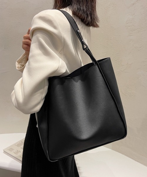 yuue' ( wear )(ユーイ)の「シンプルトートバッグ(トートバッグ・レディース・ブラウン/ブラック/オフホワイト・FREE)」の2枚目の写真