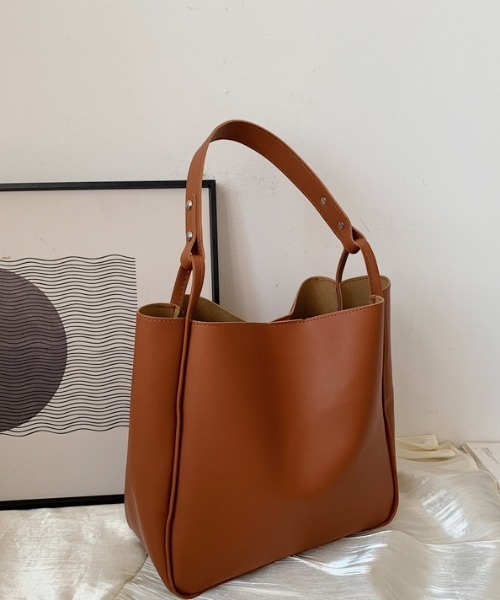 yuue' ( wear )(ユーイ)の「シンプルトートバッグ(トートバッグ・レディース・ブラウン/ブラック/オフホワイト・FREE)」の12枚目の写真