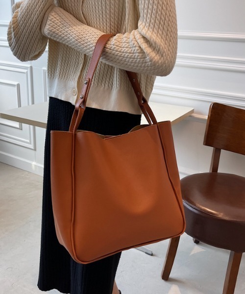 yuue' ( wear )(ユーイ)の「シンプルトートバッグ(トートバッグ・レディース・ブラウン/ブラック/オフホワイト・FREE)」の10枚目の写真