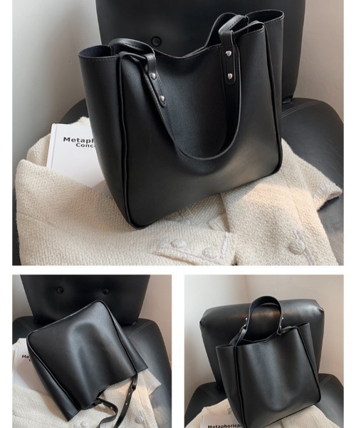 yuue' ( wear )(ユーイ)の「シンプルトートバッグ(トートバッグ・レディース・ブラウン/ブラック/オフホワイト・FREE)」の18枚目の写真