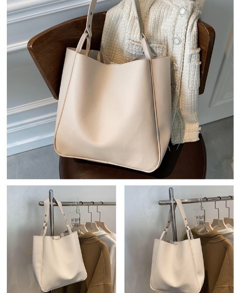 yuue' ( wear )(ユーイ)の「シンプルトートバッグ(トートバッグ・レディース・ブラウン/ブラック/オフホワイト・FREE)」の19枚目の写真