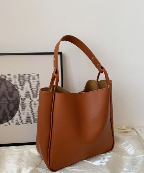 yuue' ( wear )(ユーイ)の「シンプルトートバッグ(トートバッグ・レディース・ブラウン/ブラック/オフホワイト・FREE)」の16枚目の写真