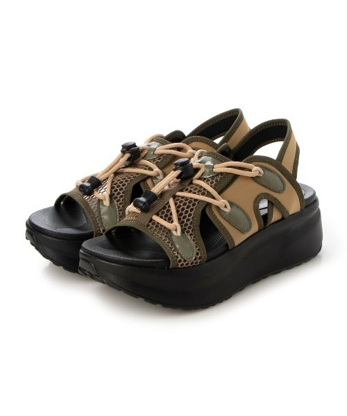 noyau（ノヤウ）の「プラットフォームメッシュサンダル（サンダル・レディース・ブラック/ベージュ系その他/ホワイト・L/M/S/LL）」の22枚目の写真