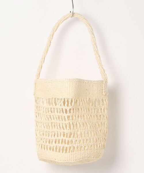 PAR ICI（パーリッシィ）の「サイザル透かし編み ワンショルダーカゴバッグ（かごバッグ・レディース・オフホワイト/ブラウン/サックスブルー・FREE）」の19枚目の写真