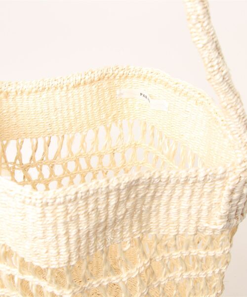 PAR ICI（パーリッシィ）の「サイザル透かし編み ワンショルダーカゴバッグ（かごバッグ・レディース・オフホワイト/ブラウン/サックスブルー・FREE）」の21枚目の写真