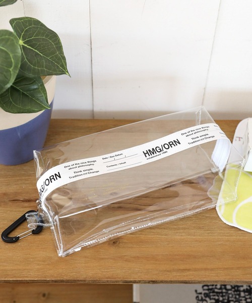 BAYFLOW（ベイフロー）の「[ティッシュボックスが入る!]オープンクローズスクエアポーチ（ポーチ・レディース・ホワイト/パープル・0）」の2枚目の写真