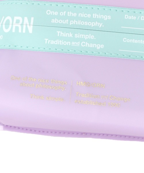 BAYFLOW（ベイフロー）の「[ティッシュボックスが入る!]オープンクローズスクエアポーチ（ポーチ・レディース・ホワイト/パープル・0）」の3枚目の写真
